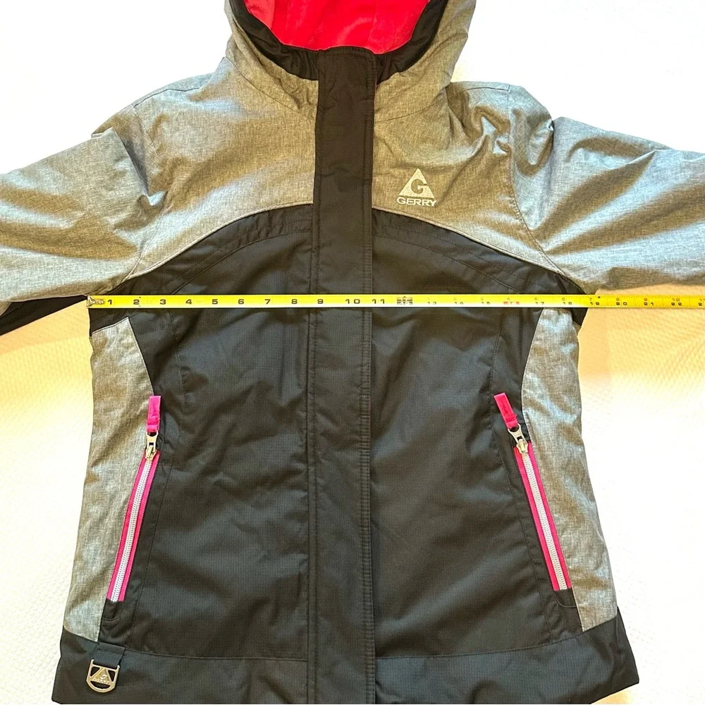 Gerry Girls Ski ⛷️ Snowboard 🏂 Snow Puffer Jacket Coat Black & Gray Pink details - Picture 5 of 10